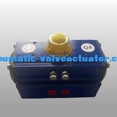 เครื่องดําเนินแบบหมุนแบบปนูมาติกแบบทํางานเดียว NAMUR มาตรฐาน ISO5211 DIN3337 สําหรับวาล์ว