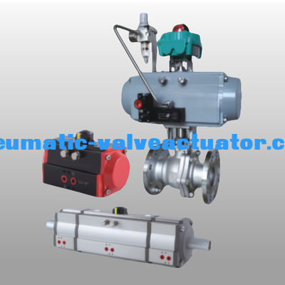 90 องศา Rotary พนูเมติก Rack และ Pinion Actuator สําหรับการทํางานของวาล์ว