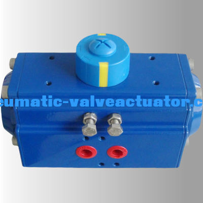 Rack And Pinion Pneumatic Actuator With PTFE Coating Blue actuator เครื่องขับเคลื่อนปนิวเมติกด้วยรากและพีเนียม